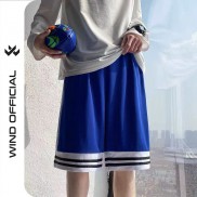 Quần short bóng chày Wind unisex thun lửng Sọc quần đùi nam nữ oversize ulzzang