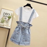 Quần yếm nữ King168, yếm short nữ co dãn nhẹ mẫu mới DC12