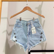 Quần short jean nữ lưng cao King168 , quần short nữ cao cấp QS35