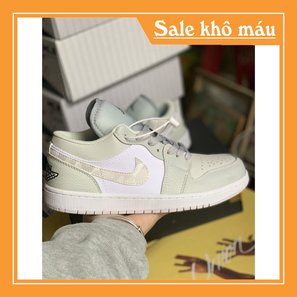 (Full Box) Giày JD Xám Gót Đen