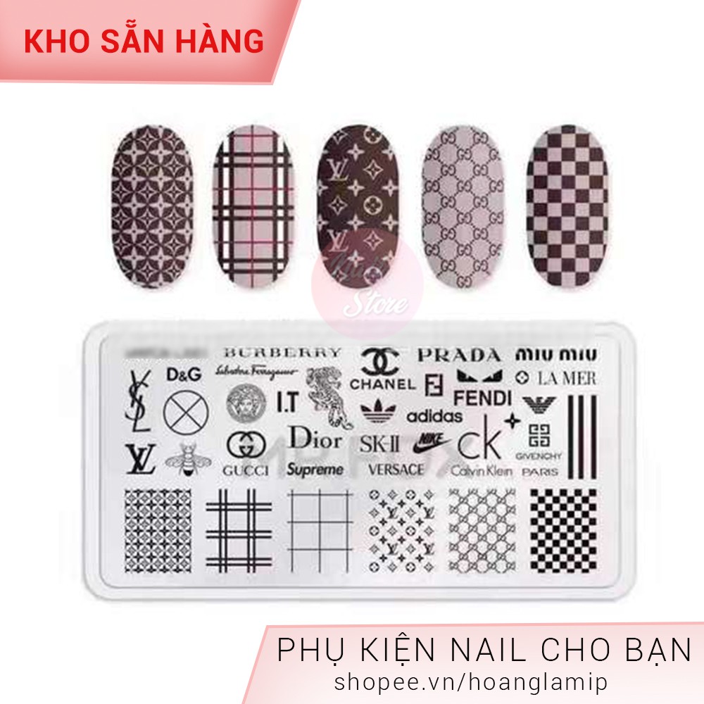 Khuôn in hoa văn thương hiệu in móng tay S Nail