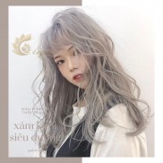 Thuốc nhuộm tóc màu xám khói sáng +tặng kèm trợ dưỡng