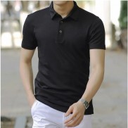 Áo polo nam trơn dáng ôm trẻ trung, áo thun nam cổ bẻ vải cotton co giãn 4 chiều