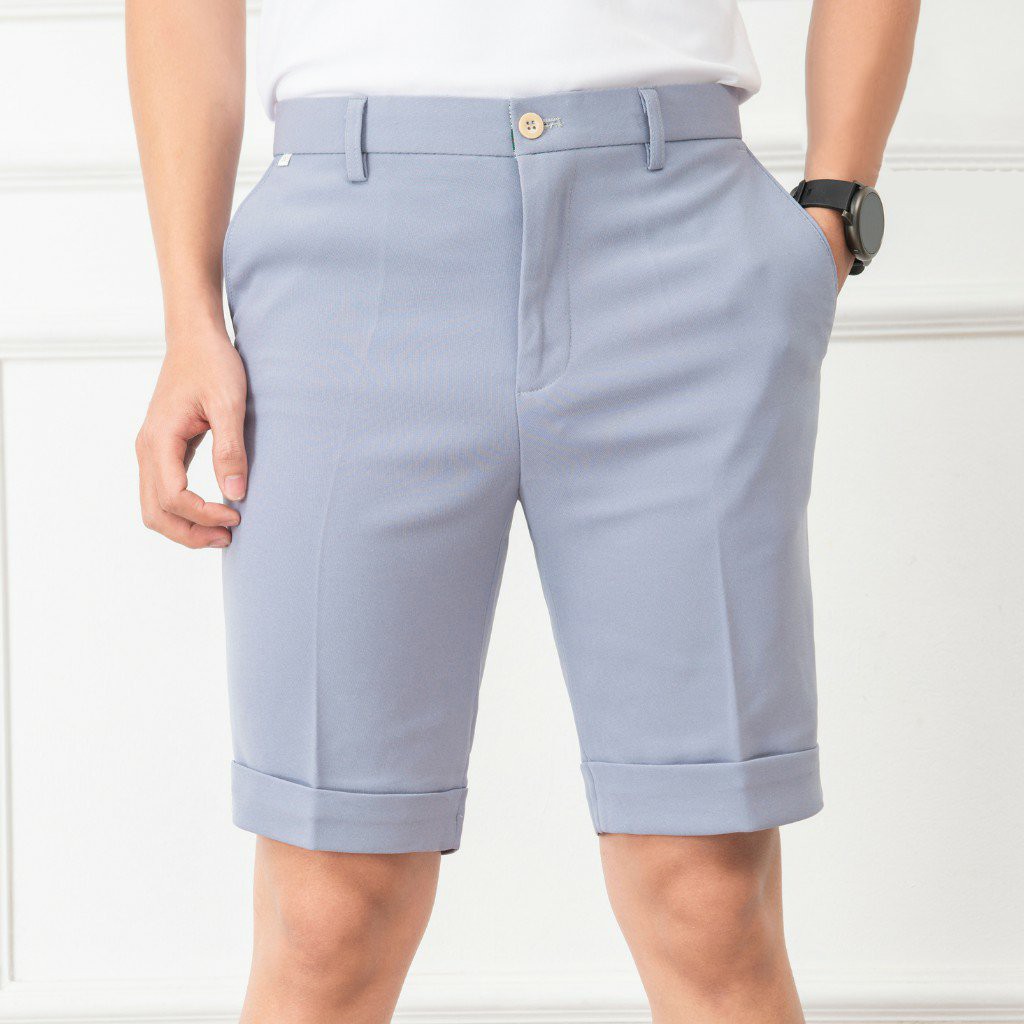 Quần short âu nam trơn dáng công sở, quần ngố tây âu nam vải chống nhăn chống xù