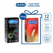 Bộ 1 hộp bao cao su Durex Performa 12 bao/hộp + tặng 1 hộp Durex Fetherlite 12 bao/hộp