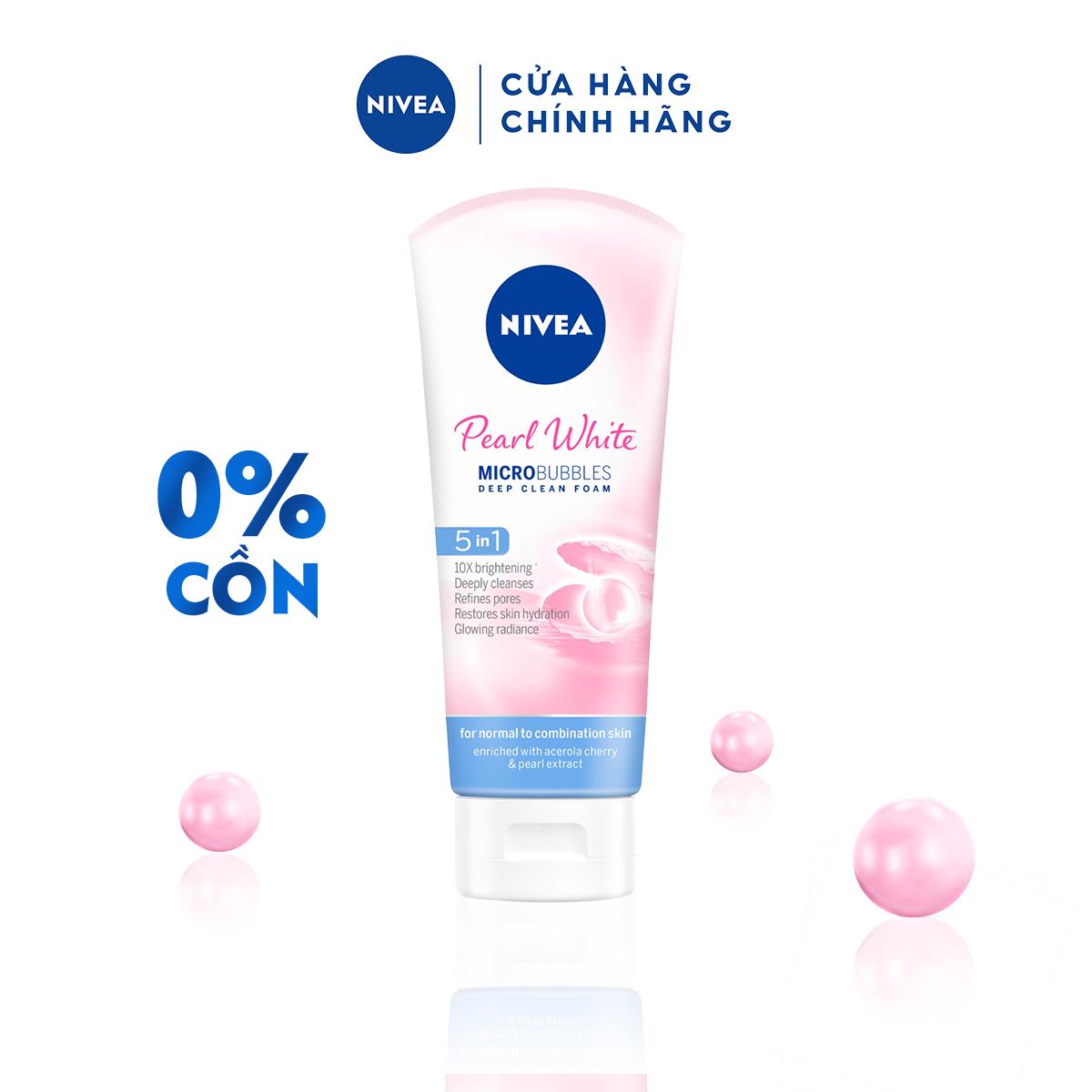 Sữa rửa mặt NIVEA Pearl White giúp trắng da ngọc trai (100g) - 81295