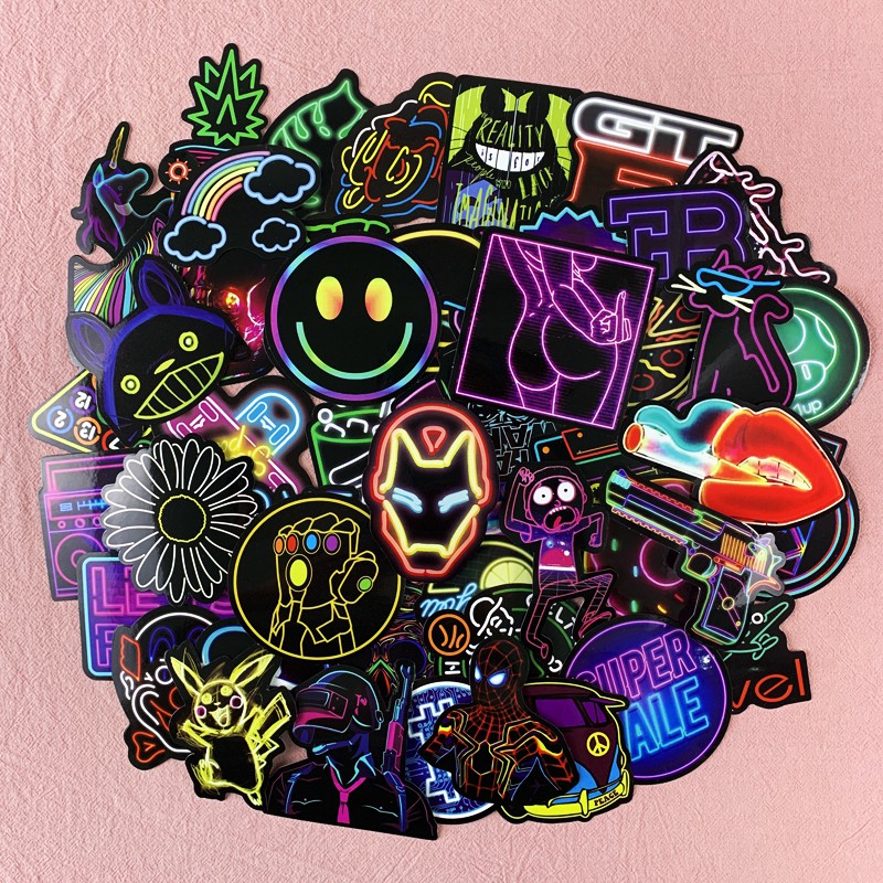 Bộ 50 Sticker dán trang trí chống thấm nước graffiti độc đáo MÃ ST2048