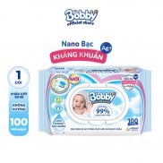 Khăn ướt Bobby không mùi 100 miếng (Xanh)