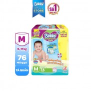 Tã Quần Bobby Siêu Thoáng M76/L68/XL62/XXL56