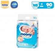 [MKBMOON1810 - 8% đơn 400K] Tã dán sơ sinh Moony Newborn 90 miếng - Nhập khẩu Nhật Bản