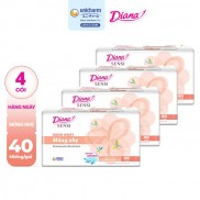 Bộ 4 gói Băng vệ sinh Diana hàng ngày Sensi mỏng nhẹ gói 40 miếng