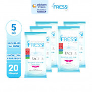 Combo 5 gói khăn ướt chăm sóc da Fressi Care Face 20 miếng/gói