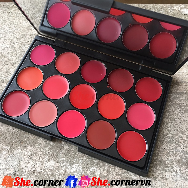 Bảng son 15 màu Miss Rose Matte 15 Color Lip Cream 7301-041I