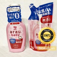Nước rửa bình sữa Arau Baby của Nhật dạng chai và túi