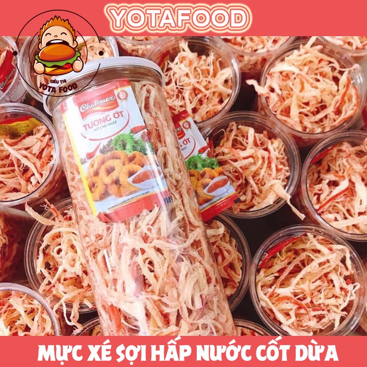 300Gr Khô Mực Hấp Nước Dừa Xé Cay Loại Ngon | Yota Food HCM - Đồ Ăn Vặt Hồ Chí Minh