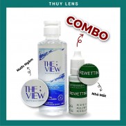 Combo nước ngâm và nhỏ mắt The View chuyên dụng dành cho kính áp tròng và người đeo lens