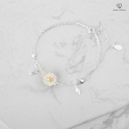 Lắc Tay Bạc Blue Peach Daisy Flora LT005