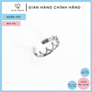 Nhẫn Bạc Blue Peach Queen WG NT903