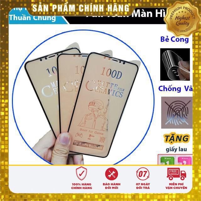 Kính Cường Lực Dẻo Nhám 100D Siêu Mỏng,Bền,Chống bám Vân Tay,Va Đập Dành Cho Iphone 6/7/8/X/11 6Plus 7 Plus 8 Plus