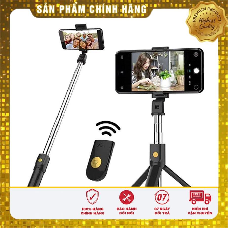 Gậy chụp ảnh K07 kiêm tripod đa năng với nút bấm điều khiển từ xa, thiết kế gọn nhẹ, chắc chắn là phụ kiện rất hữu dụng