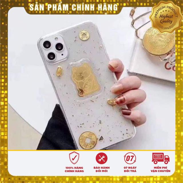 Ốp Mèo Thần Tài May Mắn iPhone 7Plus / 8 Plus / X / Xs / Xs Max / 11 / 11 Pro / 11 Pro Max