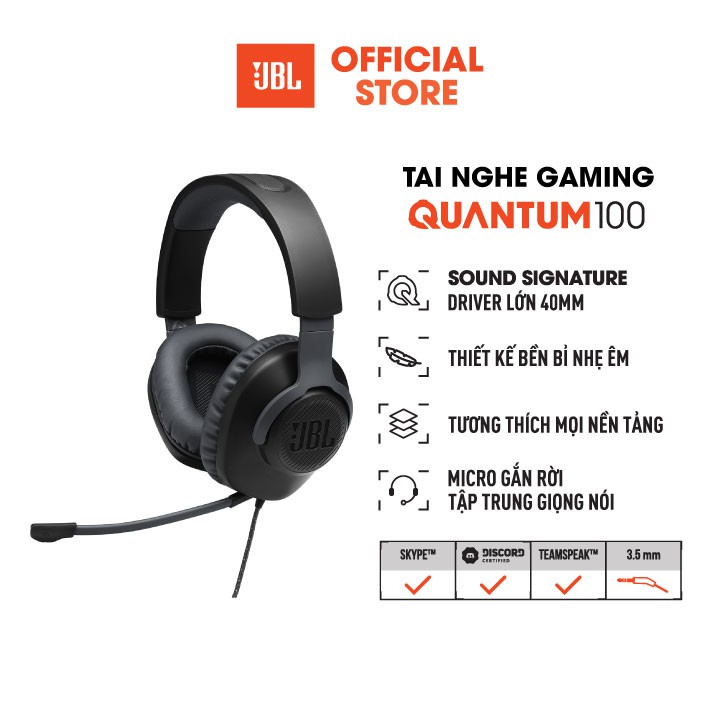 Tai Nghe JBL Quantum 100 - Hàng Chính Hãng