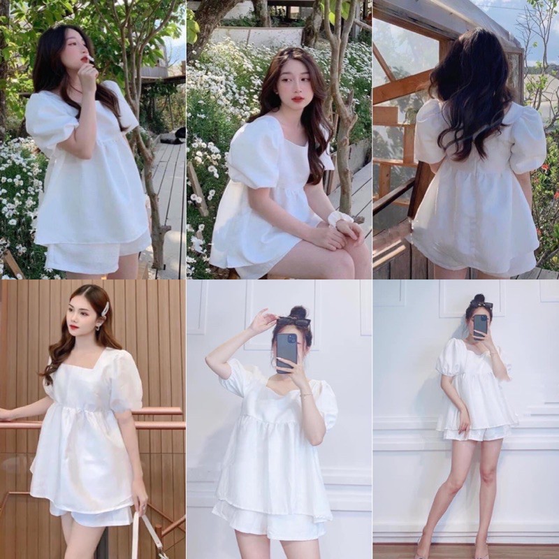 Set Đồ MARCH MALLOW SET thiết kế độc đáo tiểu thư style ullzang form babydoll