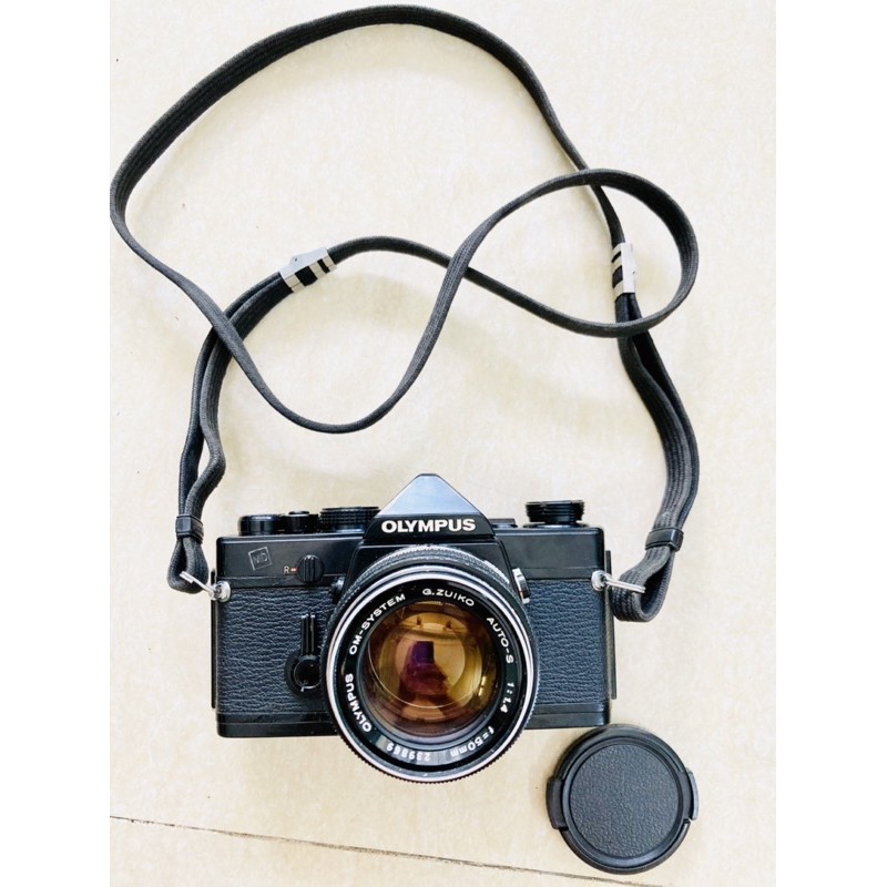 Máy ảnh film Olympus OM1 + lens Olympus Zuiko 50mm f1.4 ngàm OM