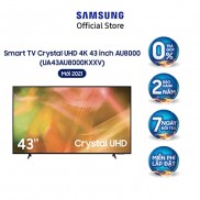 Smart Tivi Samsung Crystal UHD 4K 43 inch UA43AU8000KXXV - Miễn Phí Lắp Đặt