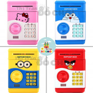Đồ chơi két sắt mini thông minh cho bé tiết kiệm dùng pin tự động cuốn ti.ền có mật khẩu 9983 - Thị trấn đồ chơi