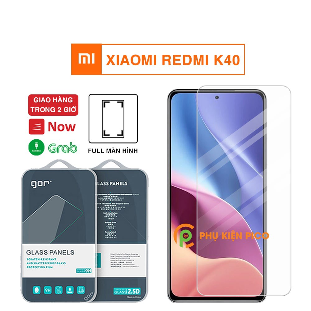 Kính cường lực Redmi K40 full màn hình chính hãng Gor dùng chung với mọi loại ốp lưng - Dán màn hình Xiaomi Redmi K40