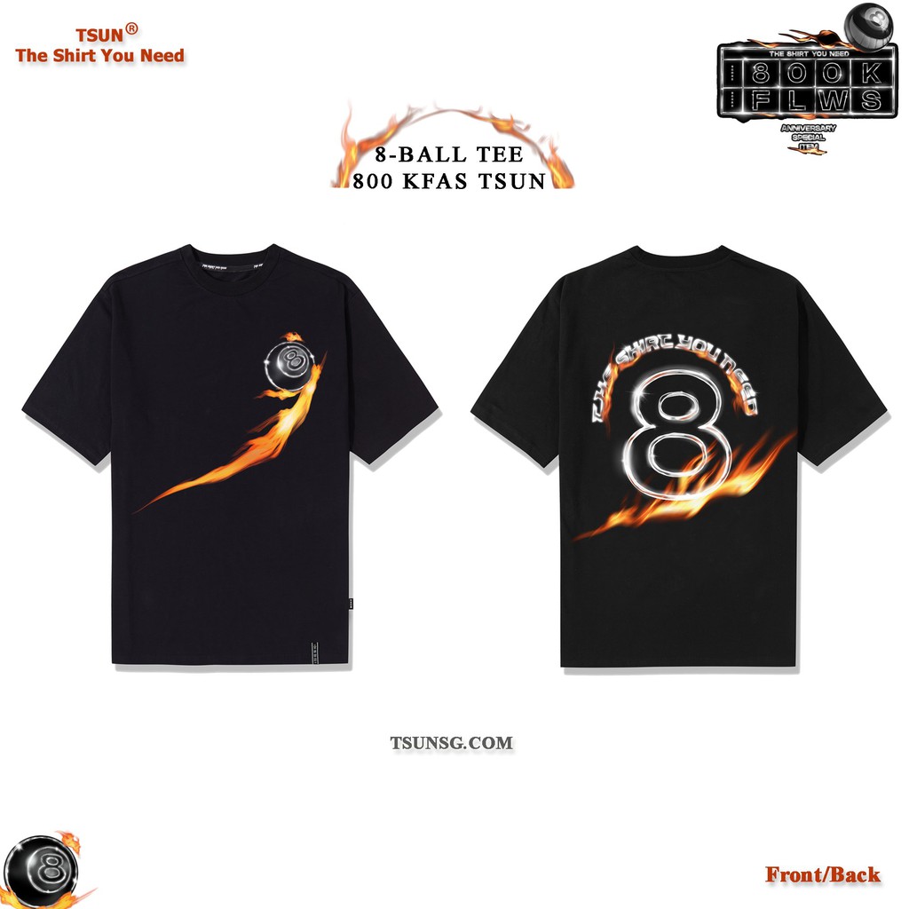 Áo thun TSUN 8-Ball Tee - Black - Unisex