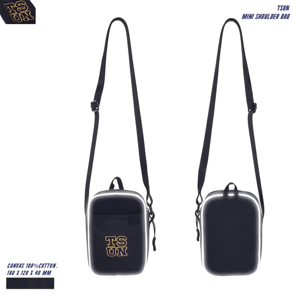 Túi đeo chéo TSUN nhỏ viền phản quang - Mini Bag