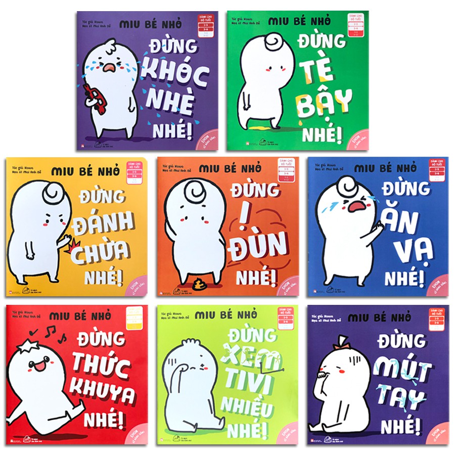 Sách - Ehon Kĩ Năng Sống - Miu Bé Nhỏ - Combo 8 quyển, lẻ tùy chọn (1-6 tuổi)