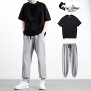 Combo áo thun + quần jogger Nam nữ bigisize