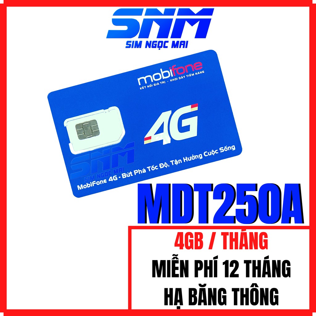 Sim 4G Mobifone MDT250A - FD50 - 450GB DATA TỐC ĐỘ CAO - TRỌN GÓI 06 - 1 NĂM - XÀI THẢ GA KHÔNG GIỚI HẠN