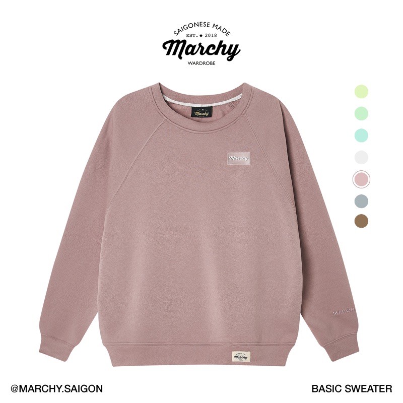  MARCHY - Basic Sweater - Áo tay dài