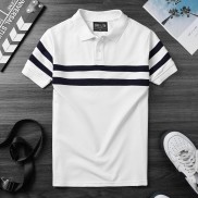 Áo Polo Nam Công Sở, Áo Phông Cổ Bẻ Tay Ngắn Phối Sọc Ngang Chất Liệu Cá Sấu Cao Cấp - AC109 - Shopmens