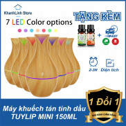 Mẫu 2020- Máy xông tinh dầu, khuêch tán tạo độ ẩm thế hệ mới, đèn led 7 màu _Aroma Diffuser KhanhLinhStore