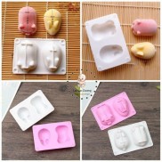  Khuôn silicone thỏ & lợn làm bánh, thạch, đậu hũ cho bé ăn dặm