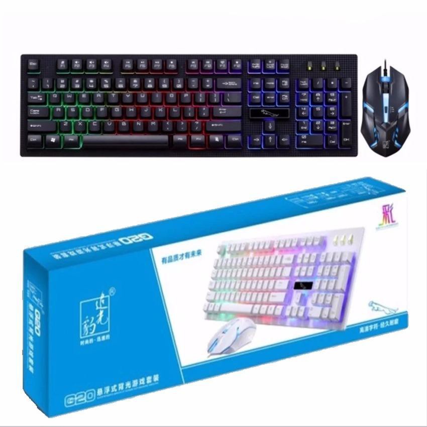 (Free ship) Combo phím chuột giả cơ chuyên game led G20