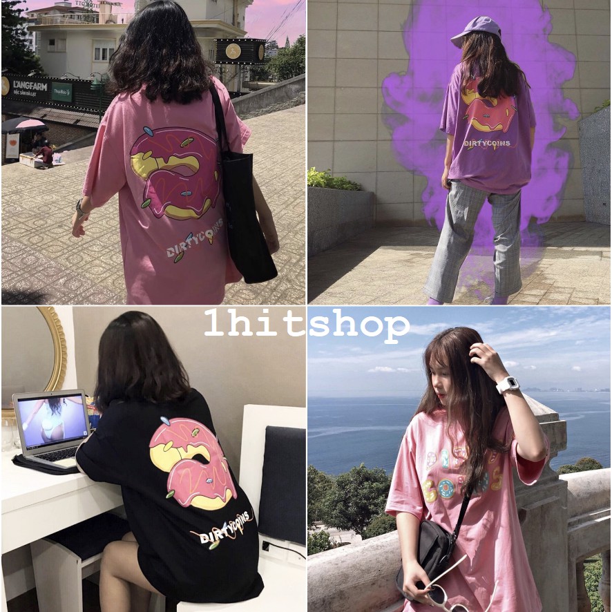 Áo Thun DONUT DIR.TY CO.IN.S Ulzzang Unisex ( có TAG ngay tay ) 1hitshop