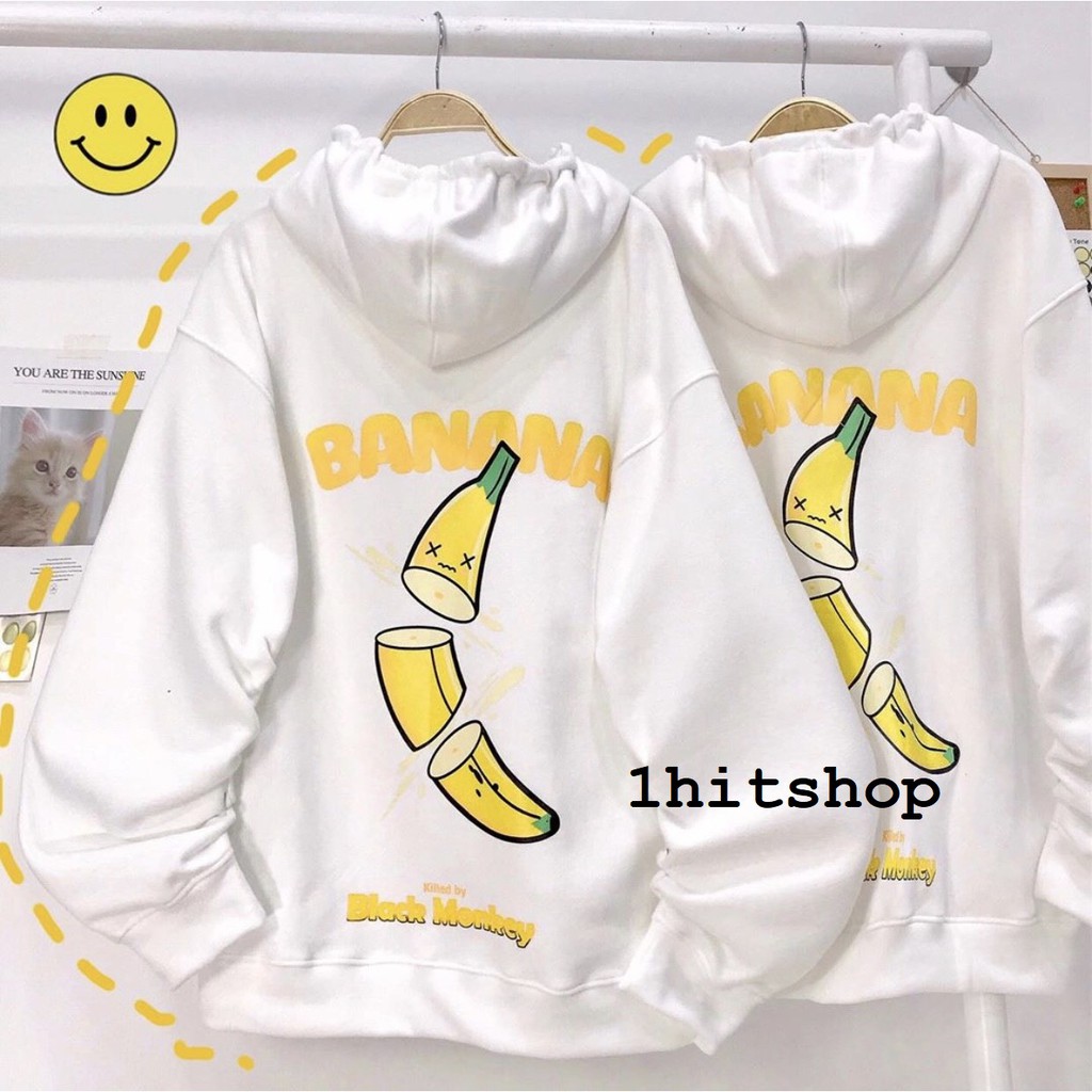 Áo KHOÁC Hoodie TRÁI CHUỐI BANANA Unisex 1hitshop