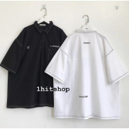 Áo Thun POLO CON BÒ CHỈ NỔI Nam Nữ Ulzzang Unisex 1hitshop
