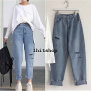 Quần Jean RÁCH GỐI REM Ulzzang Nữ 1hitshop