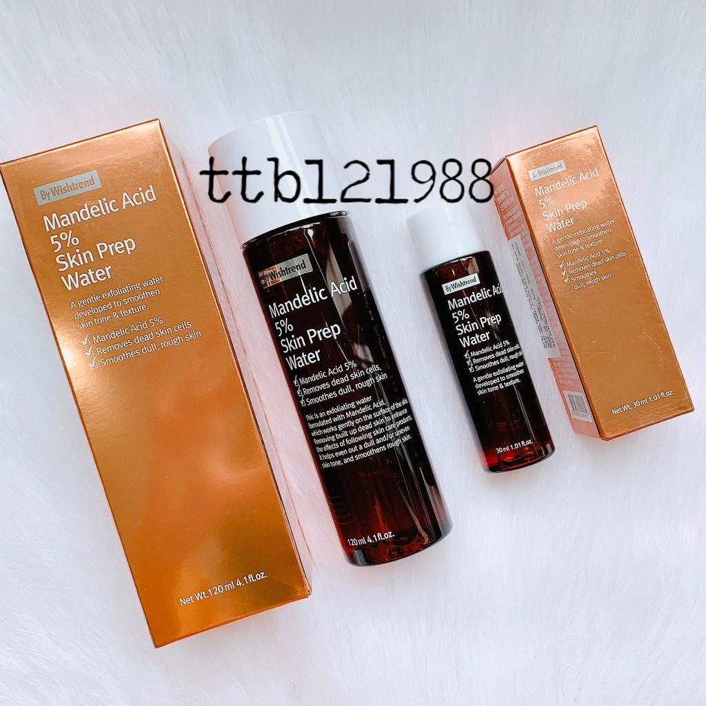 Nước Hoa Hồng By Wishtrend Mandelic Acid 5% Skin Prep Water 120ml & 30ml