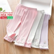 Quần legging cho bé gái từ 6 - 38kg chất tăm thêu thỏ