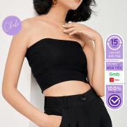 Áo croptop Choobe không đệm quây ngực nữ trên rốn dáng ôm vải co giãn tốt dáng trơn không dây -A15