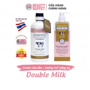  Combo Sữa tắm 350ml và Dưỡng thể trắng da 250ml Scentio Double Milk Triple White