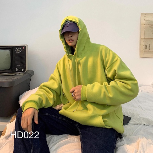 HD022 - ÁO HOODIE BASIC XANH LÁ